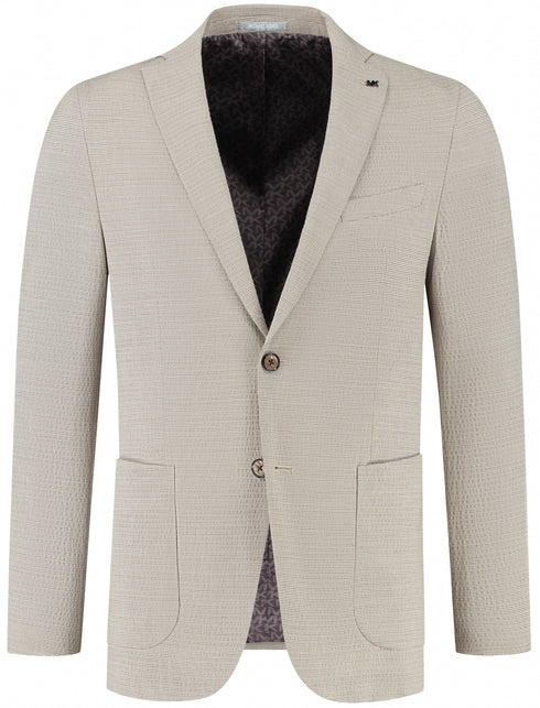 Beige pied-de-poule Kostuum