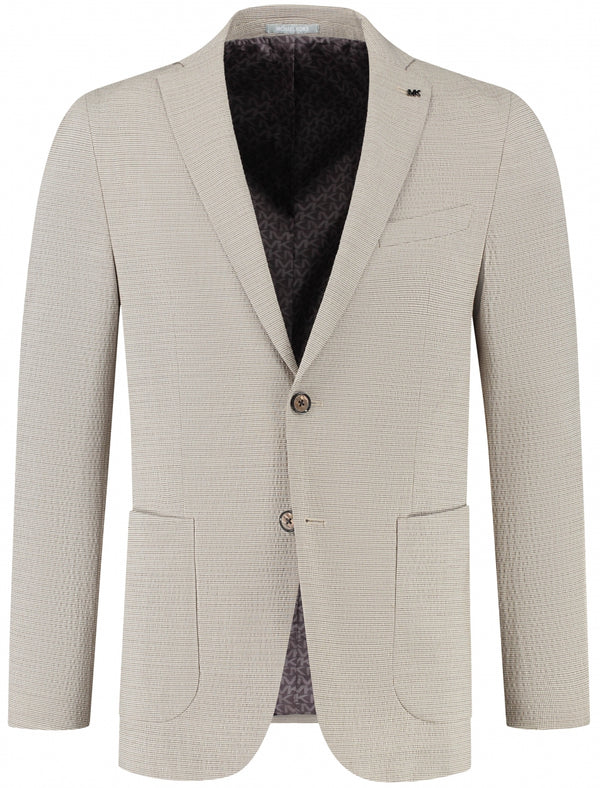 Beige pied-de-poule Kostuum