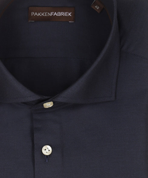 Royal navy oxford overhemd met wide spread kraag