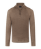 Coffee half-zip met structuur