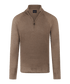 Coffee half-zip met structuur