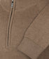 Coffee half-zip met structuur