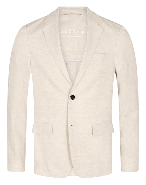 Lichtbeige effen Kostuum