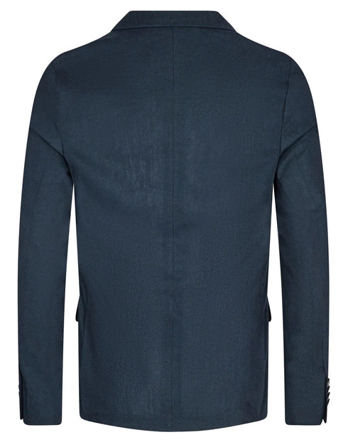 Donkerblauw effen Kostuum