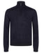 Navy Merino Crew half zip Pullover