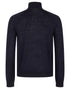 Navy Merino Crew half zip Pullover