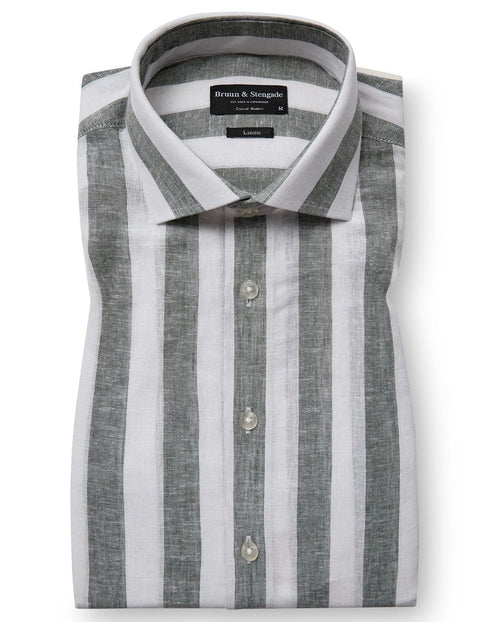 Munoz Olive Green Stripe