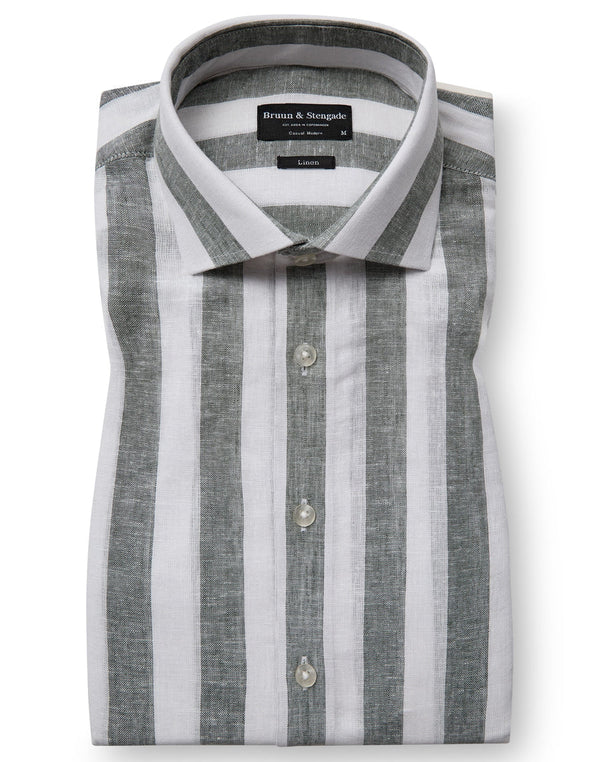 Munoz Olive Green Stripe