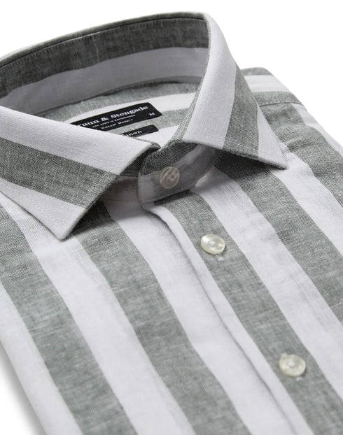 Munoz Olive Green Stripe