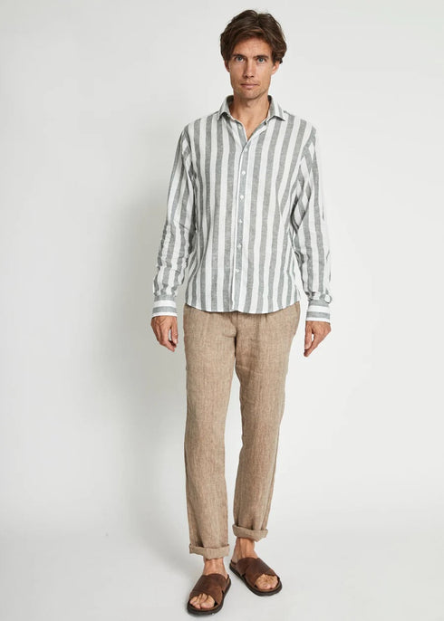 Munoz Olive Green Stripe