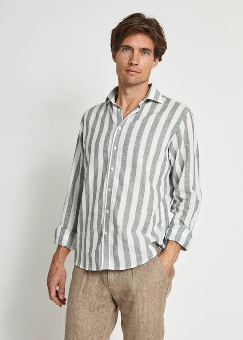 Munoz Olive Green Stripe