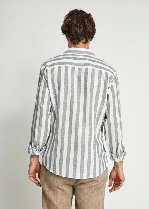 Munoz Olive Green Stripe