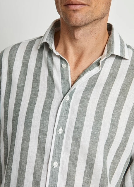 Munoz Olive Green Stripe