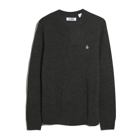 Antraciet pullover met ronde hals van lamswol van Original Penguin