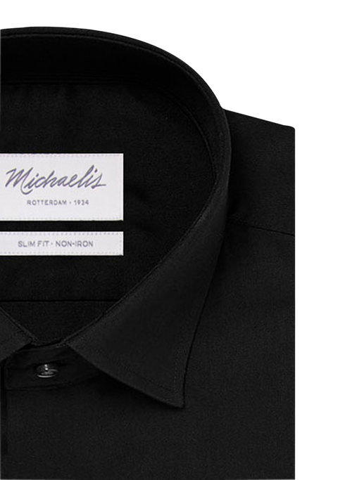 Uni zwart shirt (Extra lange mouwen)