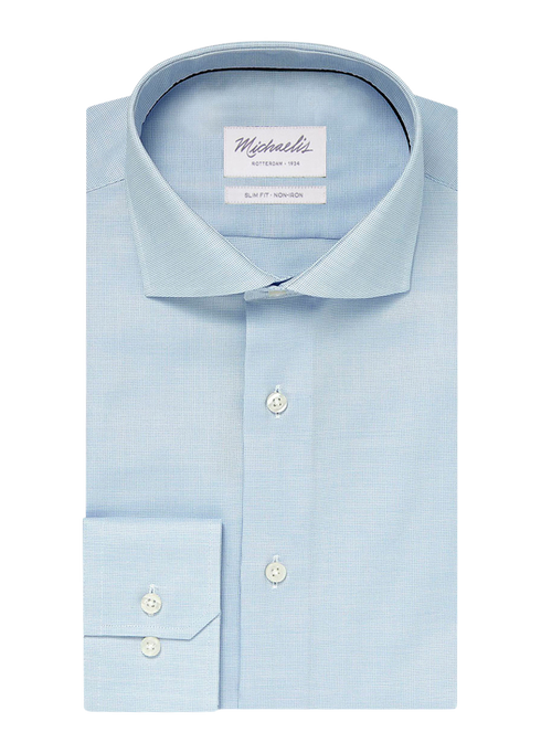 Uni blauw overhemd