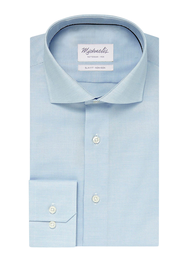 Uni blauw overhemd