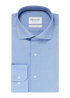 Uni Blauw Oxford katoenen overhemd