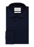 Uni navy katoenen overhemd