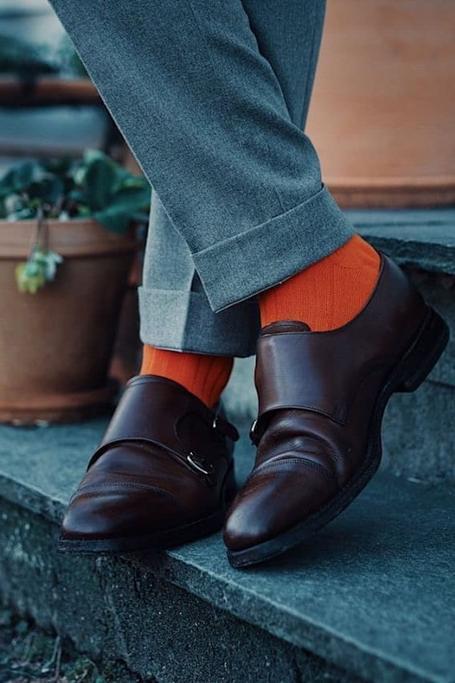 Swole Panda oranje uni Sok