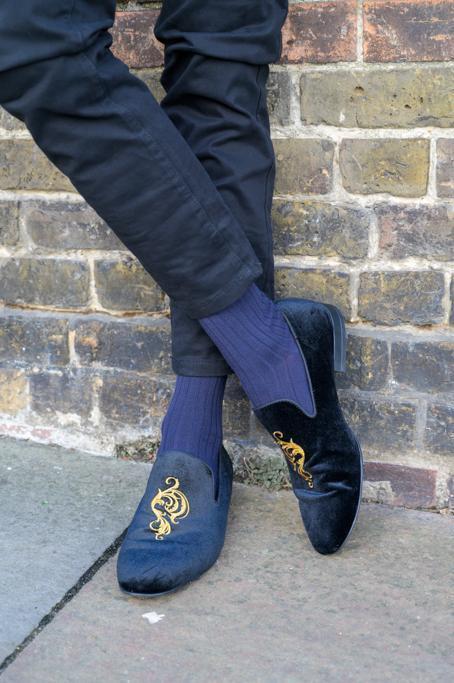 Swole Panda navy uni Sok