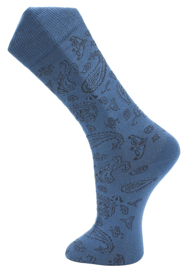 Effio Sok Paisley blauw