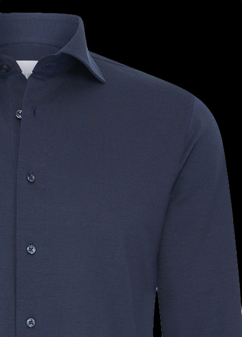 Donkerblauw knitted shirt