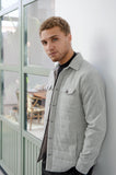 Lichtgrijs Padded Overshirt van 7 Square