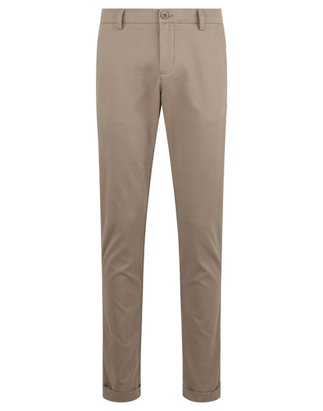 Fine twill Strech Chino Taupe