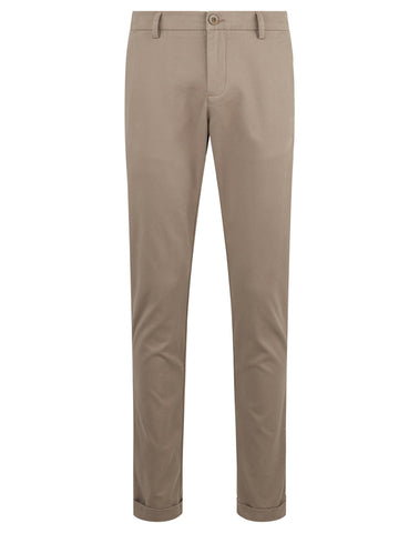 Fine twill Strech Chino Taupe