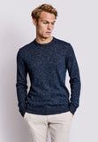 Linnen Crew neck Sweat Navy