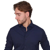 Navy Knitted Shirt ShirtBird
