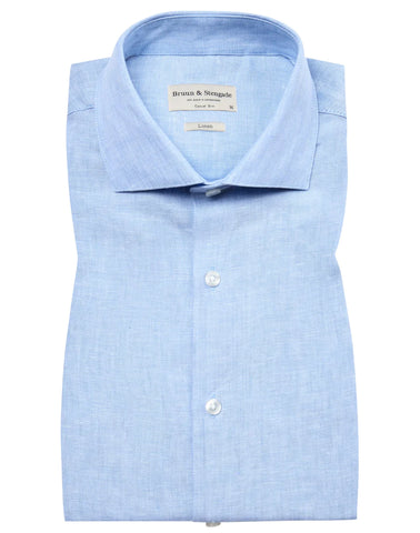 Lichtblauw Linnen Shirt B&S