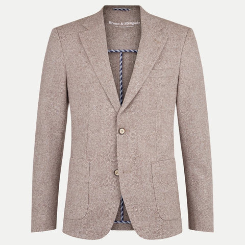 Beige herringbone Colbert Bruun & Stengade
