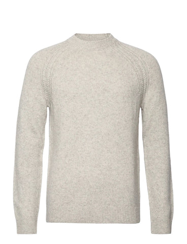 Grijze wollen Crew Neck Pullover van Bertoni