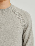 Grijze wollen Crew Neck Pullover van Bertoni