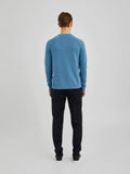 Blauwe Crew Neck Pullover van Bertoni