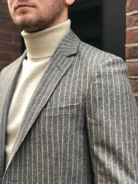 Beige flannel streep Pak
