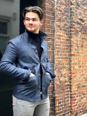 Blauw Shirt Jacket