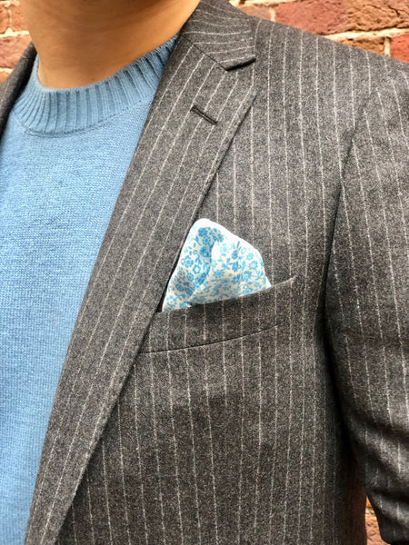 Grijs flannel streep Pak