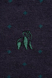Swole Panda navy/groen spot Sok