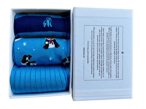 Swole Panda Sokken Lichtblauwe Winter Kadobox