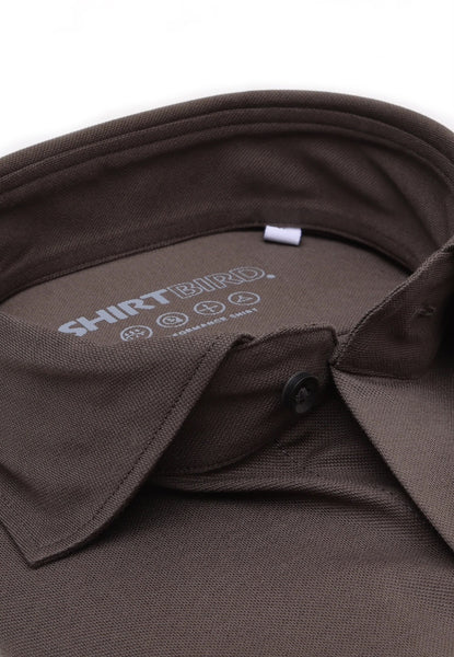 Taupe Knitted Shirt ShirtBird