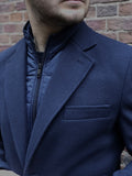 Navy Blauwe Overcoat met Windstopper