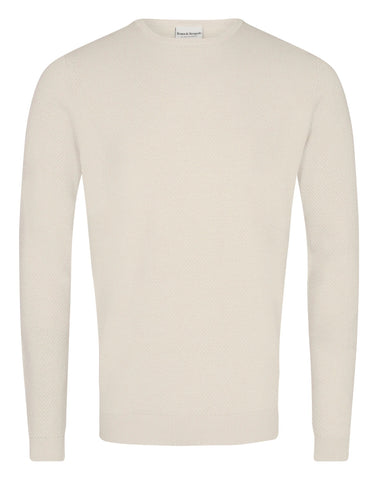 Crew neck Pullover structuur Off-White
