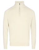 Off-white Katoen Zip Mock Pullover