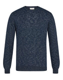 Linnen Crew neck Sweat Navy
