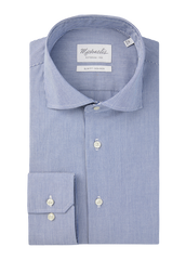 Blauw-wit gestreept shirt met lichte knopen