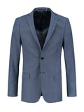Blauw/grijs pak met subtiele weving