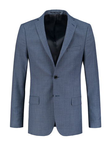 Blauw/grijs pak met subtiele weving